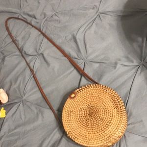 Straw cross body bag